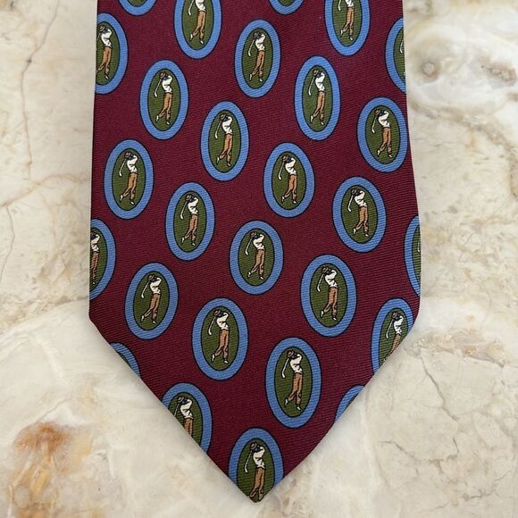 Gucci 100% Silk Golf Printed Tie - Picture 3 of 11
